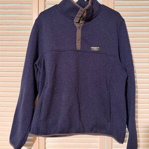 L.L. Bean Men's Dark Blue Zip-Up Sweater